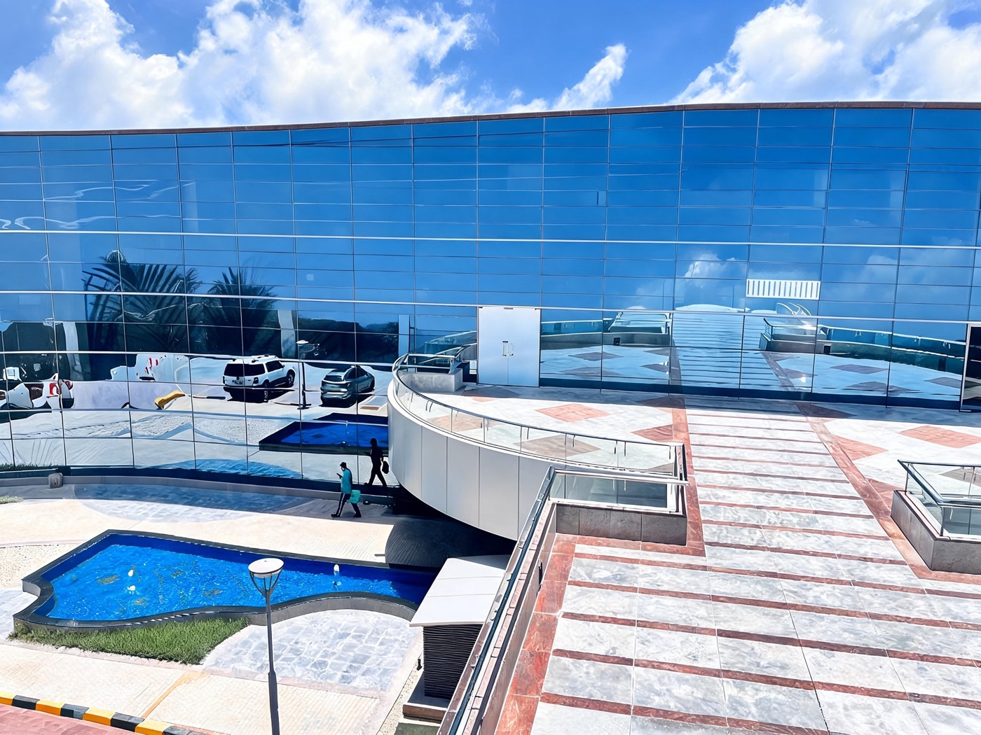 Outdoor terrace view from Beeline office in Dubai